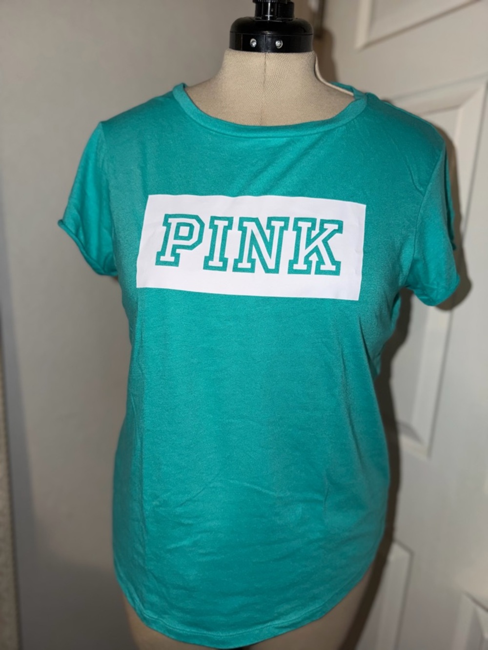 PINK Victoria's Secret Short Sleeve Tee in Teal
